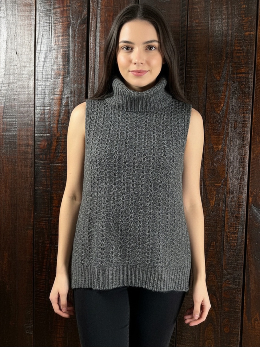 Lord & Taylor Sleeveless Turtleneck Sweater XS